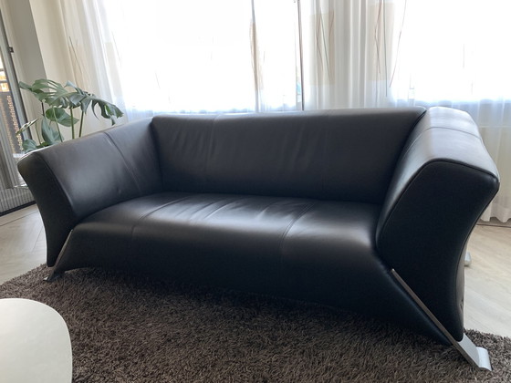 Image 1 of Rolf Benz 2.5 seater sofa black leather