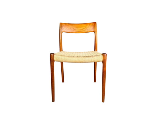 Niels O Moller chair model 77 J.L. Møllers Møbelfabrik teak