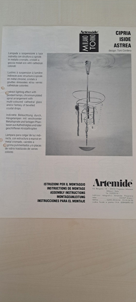 Image 1 of Artemide Cipria by Toni Cordero Pendant Lamp