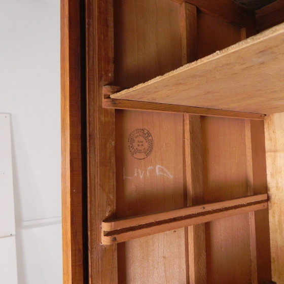 Image 1 of Oak Shutter Cabinet With 3 Shutters, 180 Cm High