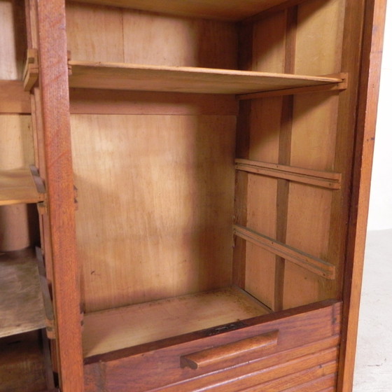 Image 1 of Oak Shutter Cabinet With 3 Shutters, 180 Cm High