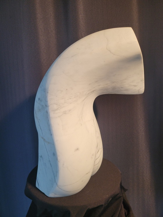 Image 1 of Marion de Goey Marble Sculpture 'Pose For Picture'.