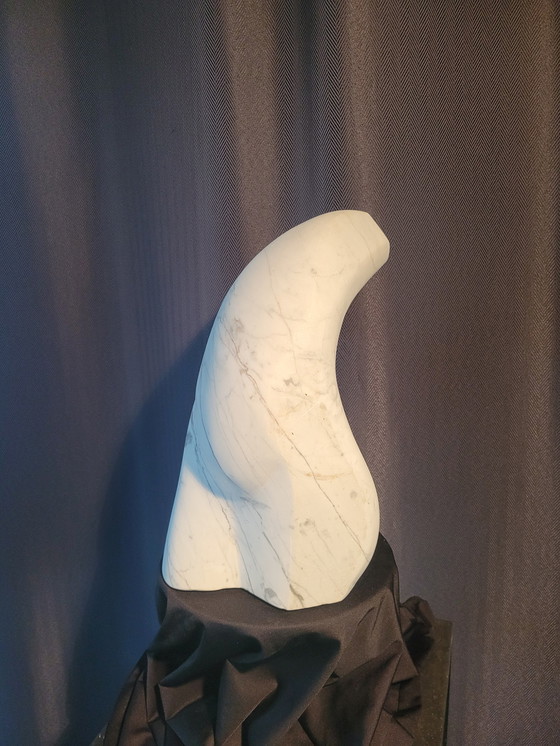 Image 1 of Marion de Goey Marble Sculpture 'Pose For Picture'.