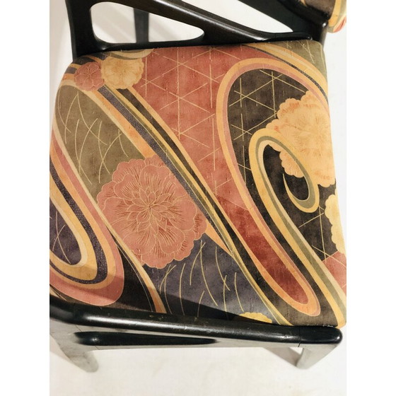 Image 1 of Set di 4 sedie vintage in legno e tessuto, 1970