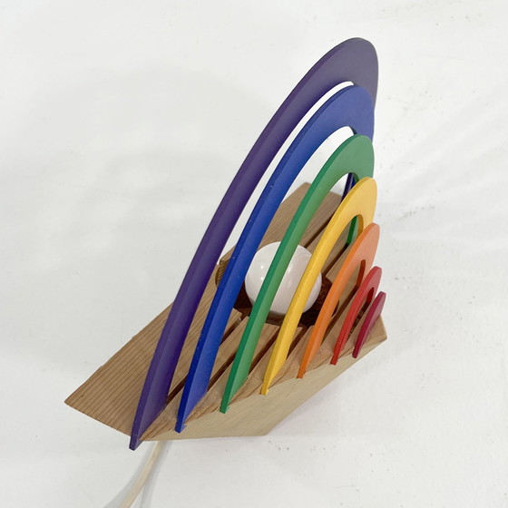 Image 1 of Rainbow Wood Night Lamp By Kiener Zürich, 1980S