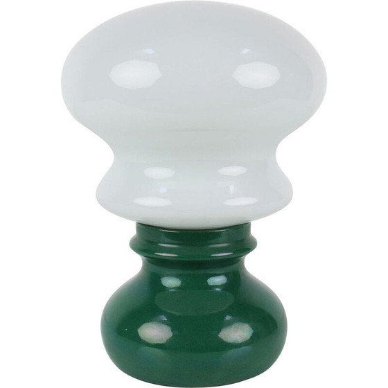 Image 1 of Vintage glass and ceramic table lamp by Ivan Jakeš for Osvetlovaci Sklo, Czechoslovakia 1960