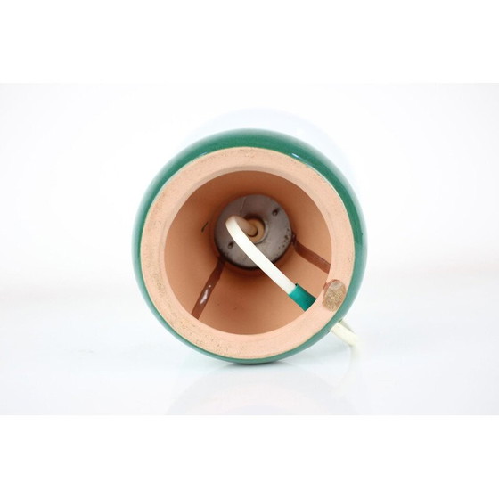 Image 1 of Vintage glass and ceramic table lamp by Ivan Jakeš for Osvetlovaci Sklo, Czechoslovakia 1960