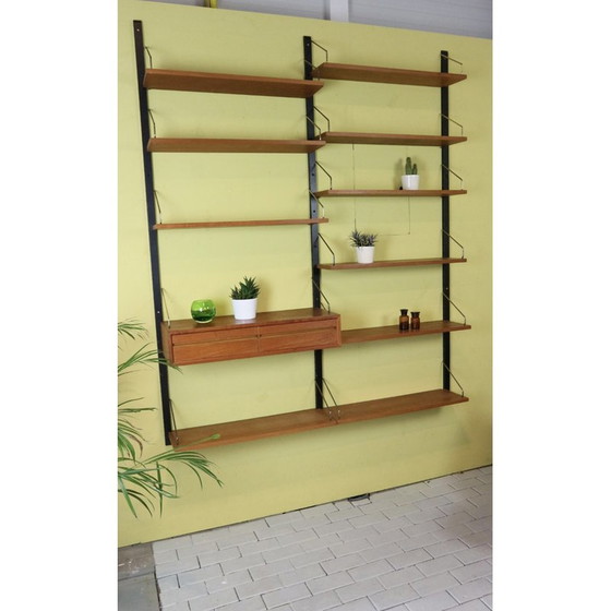 Image 1 of Vintage teak wall unit by Poul Cadovius, Denmark 1960