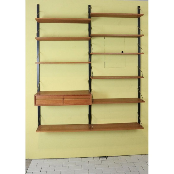 Image 1 of Vintage teak wall unit by Poul Cadovius, Denmark 1960