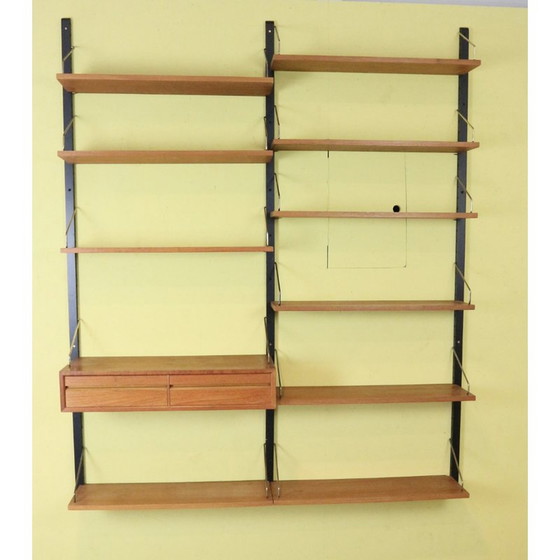 Image 1 of Vintage teak wall unit by Poul Cadovius, Denmark 1960