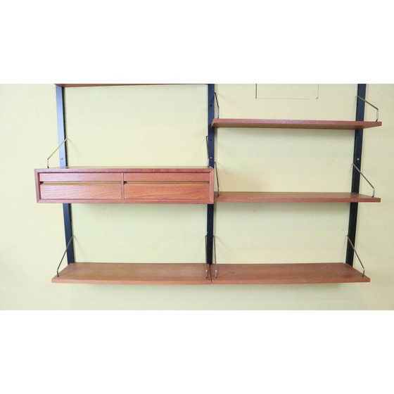 Image 1 of Vintage teak wall unit by Poul Cadovius, Denmark 1960
