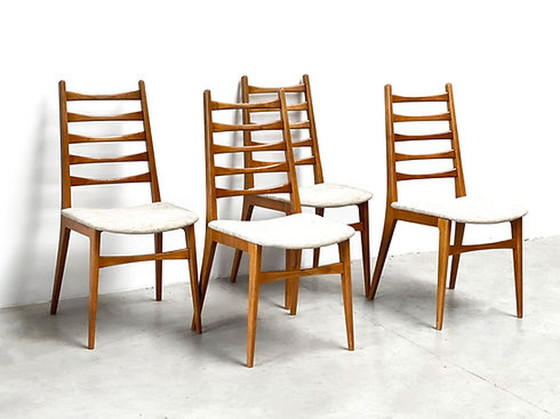 Image 1 of set of four Danish dining chairs