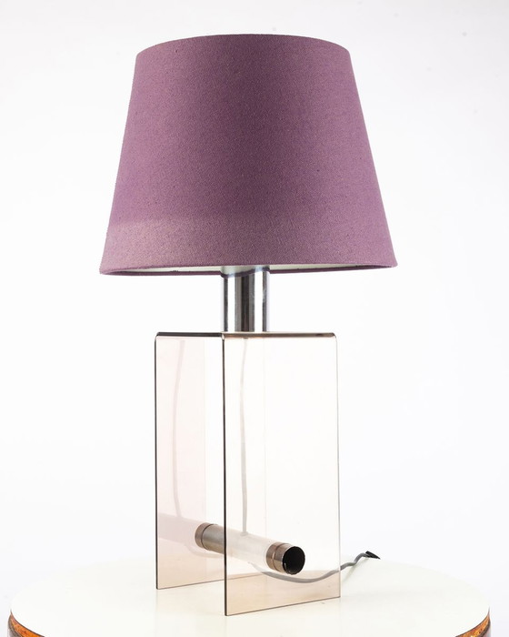 Image 1 of Vintage table lamp made of Plexiglass