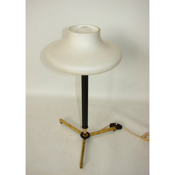 Image 1 of Lampada da tavolo vintage in ottone e vetro, 1970
