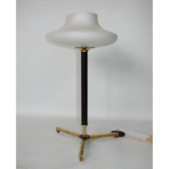 Image 1 of Lampada da tavolo vintage in ottone e vetro, 1970