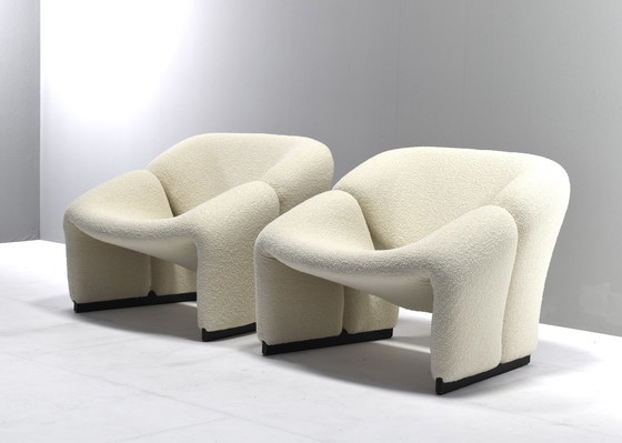 Image 1 of Pair of 1st Edition Pierre Paulin F580 Groovy Chairs for ARTIFORT *New Upholstery* – Netherlands, 1966