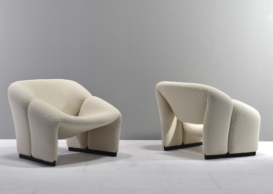 Image 1 of Pair of 1st Edition Pierre Paulin F580 Groovy Chairs for ARTIFORT *New Upholstery* – Netherlands, 1966