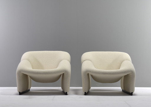 Pair of 1st Edition Pierre Paulin F580 Groovy Chairs for ARTIFORT *New Upholstery* – Netherlands, 1966