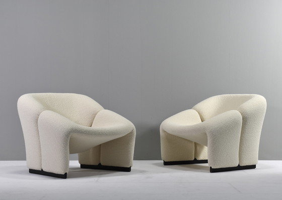 Image 1 of Pair of 1st Edition Pierre Paulin F580 Groovy Chairs for ARTIFORT *New Upholstery* – Netherlands, 1966