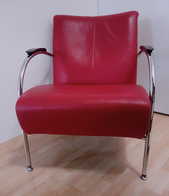 Image 1 of 2x Modern tube frame armchairs