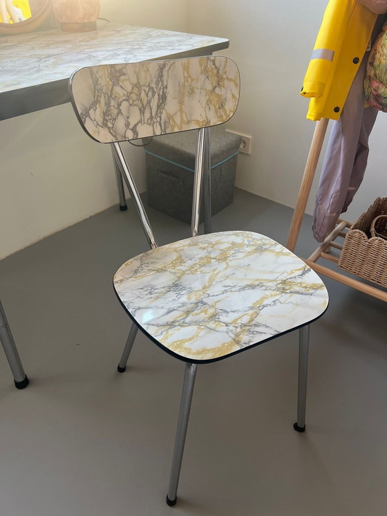 Image 1 of Formica desk + chair