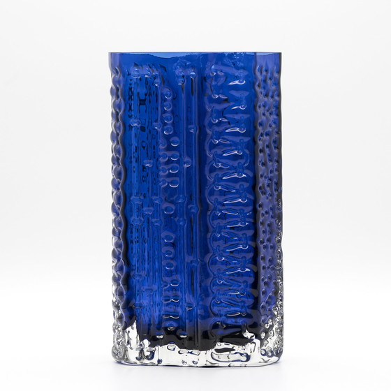 Image 1 of Op-Art Kristallglaswerk Hirschberg Bubble Glass Vase Retro 70s Arctic Ice-glass