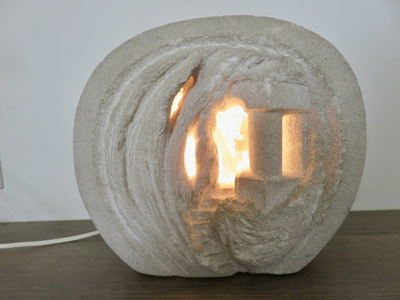 Image 1 of Arsène Galison Stone Lamp 80s