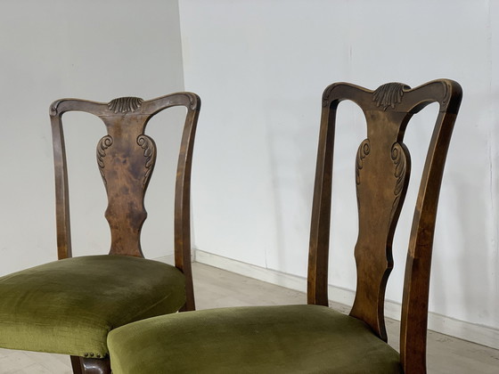 Image 1 of 2x chippendale chairs dining room chairs kitchen chairs