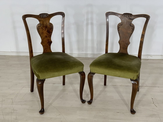 Image 1 of 2x chippendale chairs dining room chairs kitchen chairs