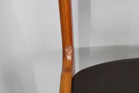 Image 1 of 1960S Set Of 6 Teak Dining Chairs In Leatherette , Denmark