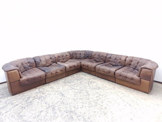 Image 1 of De Sede ds 11 modular sofa designer sofa leather sofa Desede patchwork