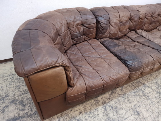 Image 1 of De Sede ds 11 modular sofa designer sofa leather sofa Desede patchwork