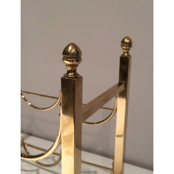 Image 1 of Portabottiglie vintage in ottone con piedini ad artiglio di Maison Jansen, 1940