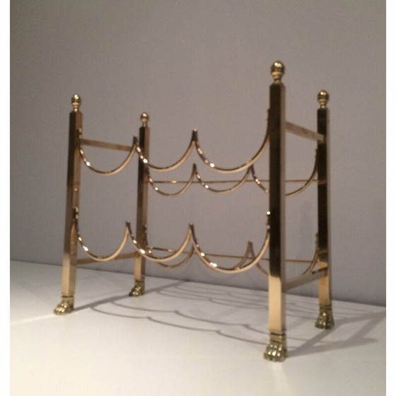 Image 1 of Portabottiglie vintage in ottone con piedini ad artiglio di Maison Jansen, 1940