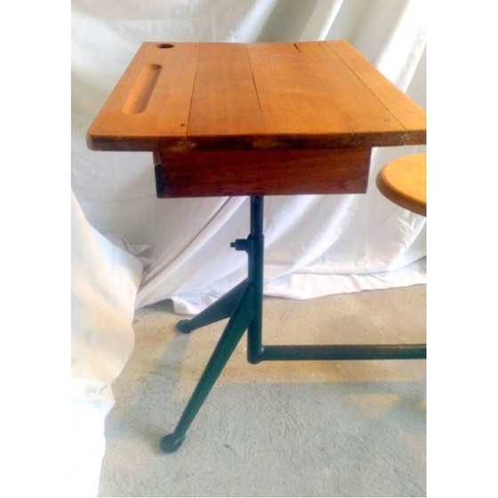 Image 1 of Vintage school table by Jean Prouvé