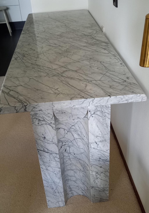 Solid marble table