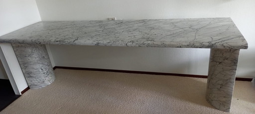 Solid marble table