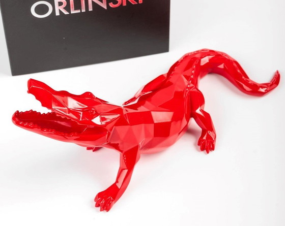 Image 1 of Richard Orlinski Croco Spirit Red