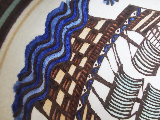 Image 1 of Wall Plate, Russell Tiglia Tiles, Glazed