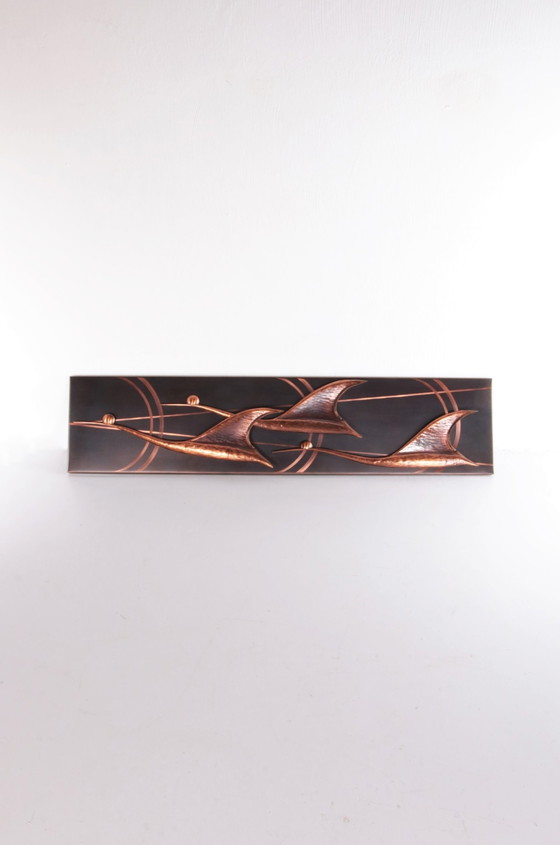 Image 1 of Pannello murale fatto a mano con uccelli vintage, 1970 Germania