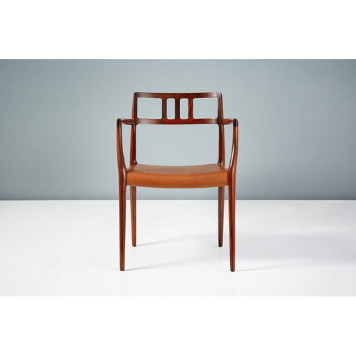 Vintage model 64 armchair for J.L. Moller in rosewood and leather 1960s