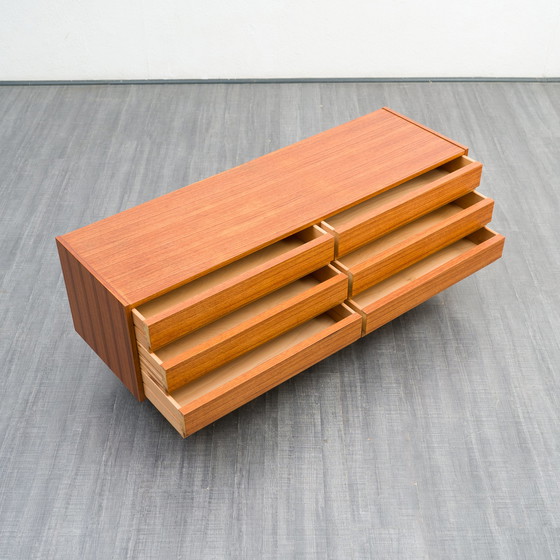 Image 1 of 1960s chest of drawers, walnut, restored