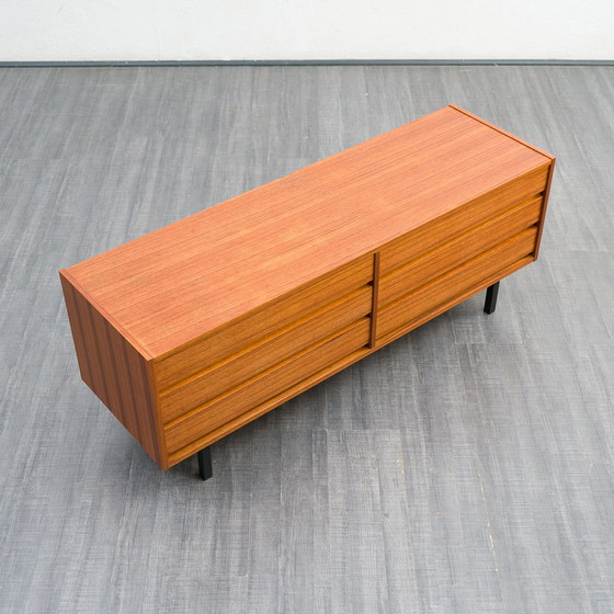 Image 1 of 1960s chest of drawers, walnut, restored