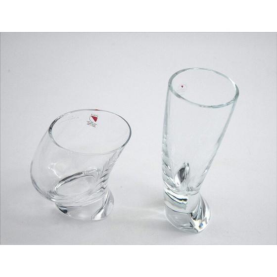 Image 1 of Vintage glass and crystal drinking set by Angelo Mangiarotti for Cristallerie Il Colle, 1970