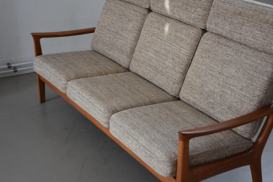 Image 1 of Teak sofa with high backrest by Juul Kristensen, 1970s