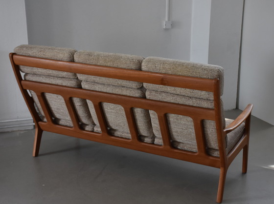 Image 1 of Teak sofa with high backrest by Juul Kristensen, 1970s