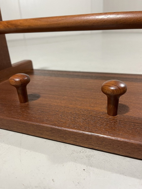 Image 1 of Aksel Kjersgaard Teak Wall Coat Rack Denmark