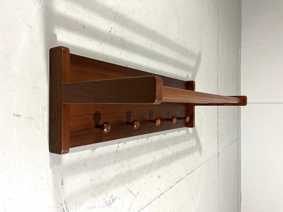 Image 1 of Aksel Kjersgaard Teak Wall Coat Rack Denmark