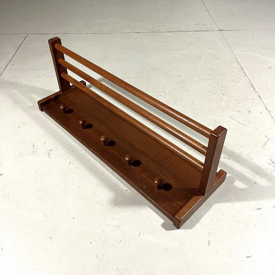 Image 1 of Aksel Kjersgaard Teak Wall Coat Rack Denmark