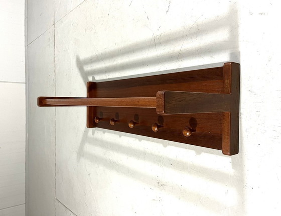 Image 1 of Aksel Kjersgaard Teak Wall Coat Rack Denmark